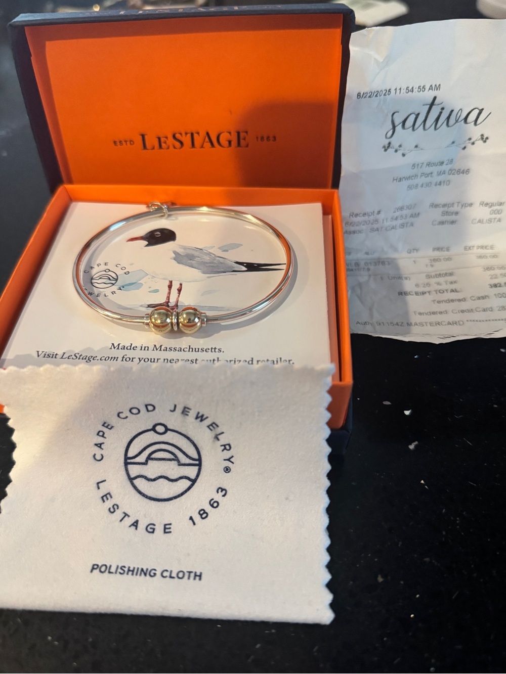 Cape Cod Bracelet Le Stage - Double Gold Ball